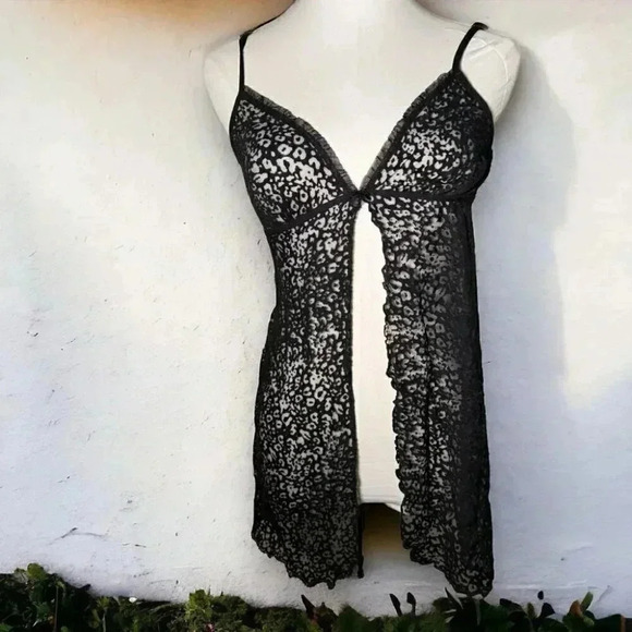 Y2K la Senza babydoll mesh goth top S - Picture 1 of 6